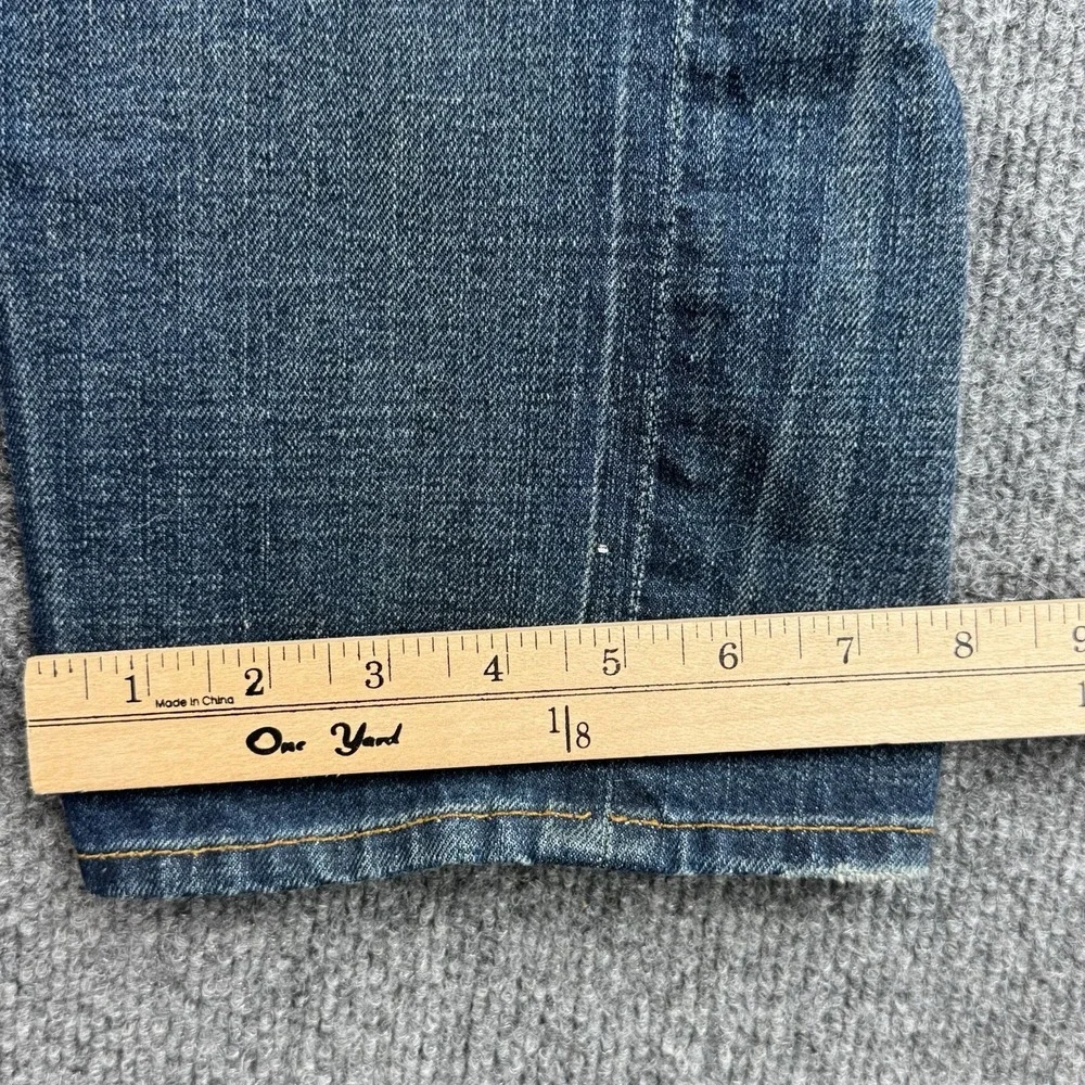 True Religion Geno Jeans Mens 29x32 Blue Denim Geno USA Distressed Selvedge NWT